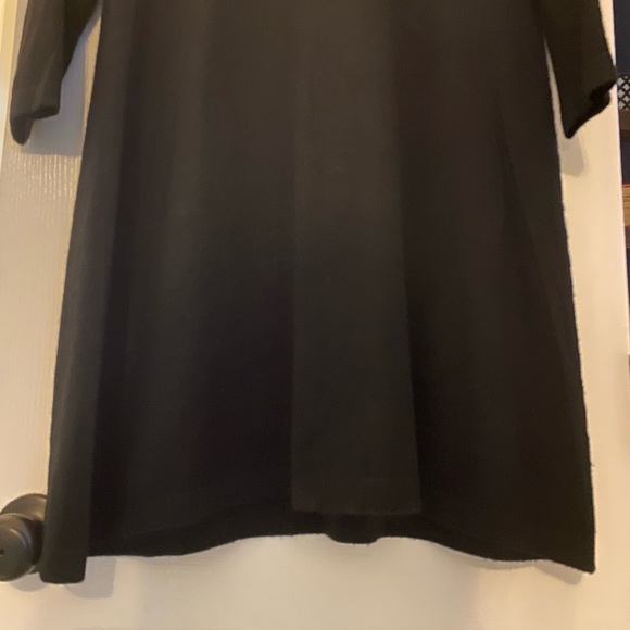 Lord & Taylor Medium Black Turtleneck Cashmere Dress Minimalist Neutral Office - Picture 12 of 13